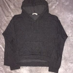 Charcoal Crop Hoodie